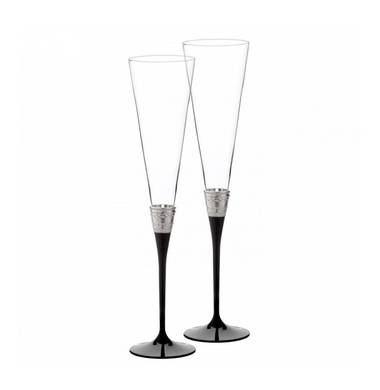 Набор бокалов для шампанского Wedgwood Vera Wang With Love Noir Silver 2 шт