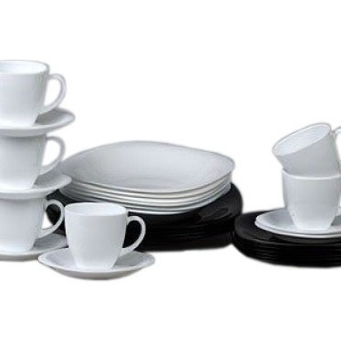 Столовый сервиз Luminarc Carine Black & White (Luminarc CARINE MIX) D2382 / N1500 30пр.