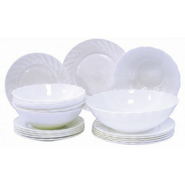 Cервиз столовый W-19I/WHITE 19 пр. без деколи