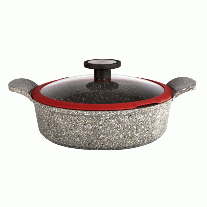 Жаровня литая 24см со стекл.крышкой 24см, Frybest Ozen-L24IK