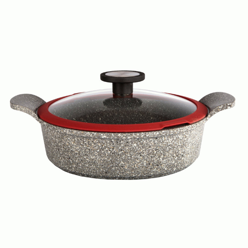 Жаровня литая 24см со стекл.крышкой 24см, Frybest Ozen-L24IK