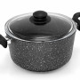 Кастрюля Виктория АЛА 3,0л со стеклянной крышкой "Гранит"
