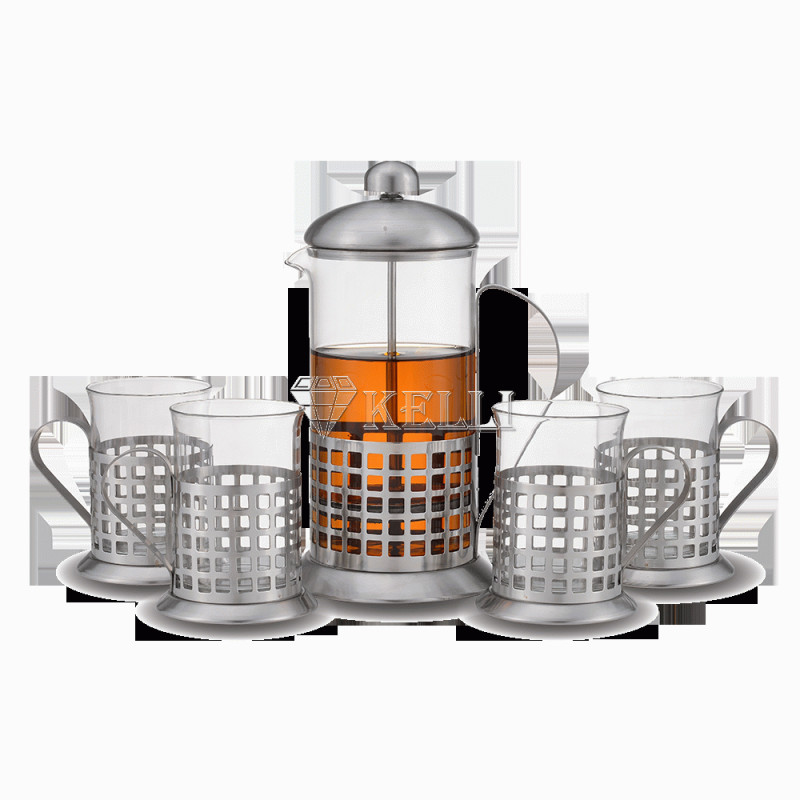 Френч-пресс со стаканами Kelli KL 3020 0.6л