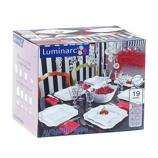 Столовый сервиз Luminarc Authentic White E6197 19 пр.