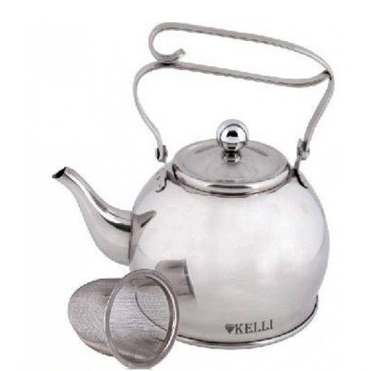 Чайник металлический Kelli KL 4326 с ситечком 1л