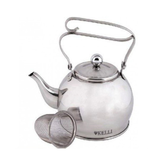 Чайник металлический Kelli KL 4326 с ситечком 1л