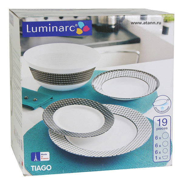 Сервиз столовый Luminarc Tiago J7857 19 пр.