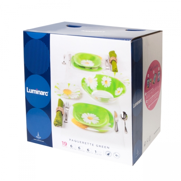 Столовый сервиз Luminarc Carine Paquerette Green N4218 19 пр.