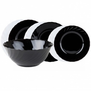 Сервиз столовый Luminarc Trianon Blanc/noir G8733 19пр.