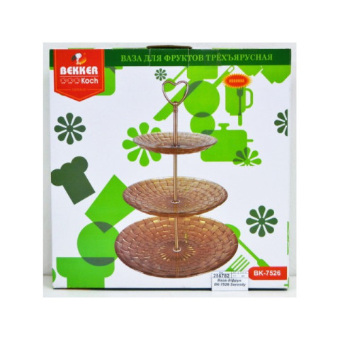 Конфетница 3-х ярусная Bekker BK-7526