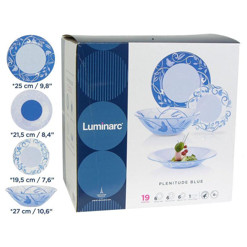 Сервиз столовый Luminarc Plenitude Blue N4783 19пр.