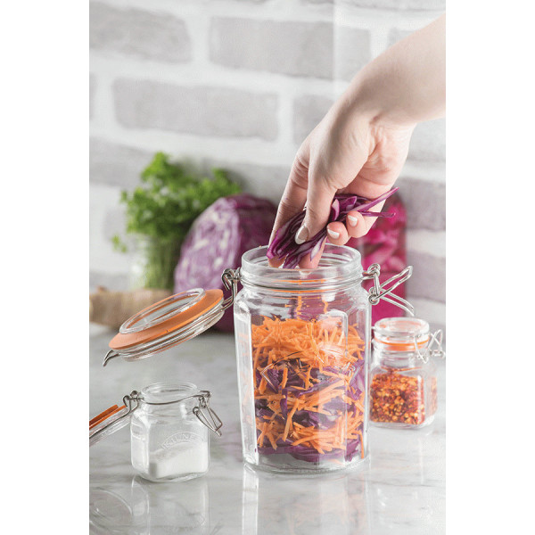 Банка гранёная ClipTop 950мл Kilner