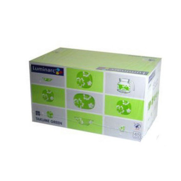 Столовый сервиз Takume Green Luminarc J2059 45 пр