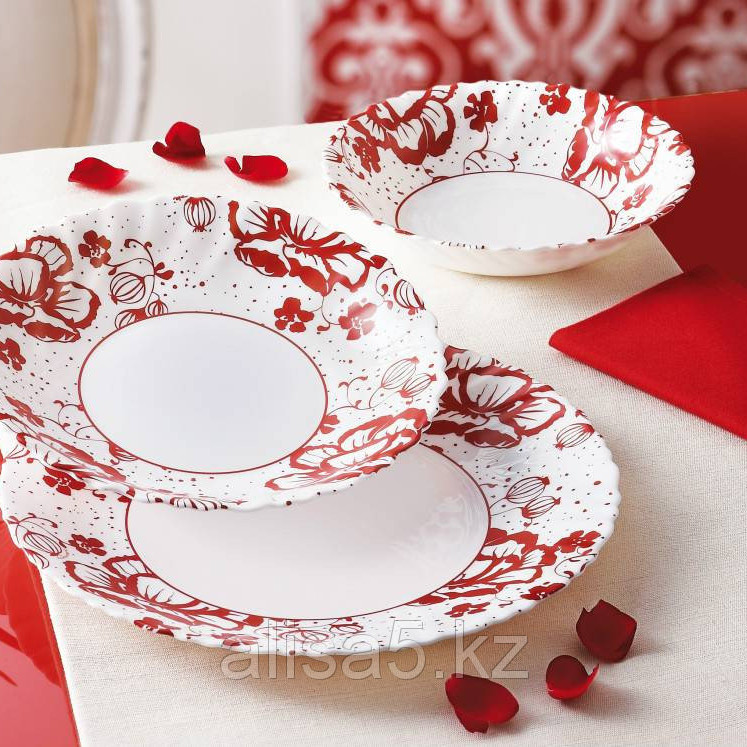Столовый сервиз Luminarc Alcove red H2463 18 пр