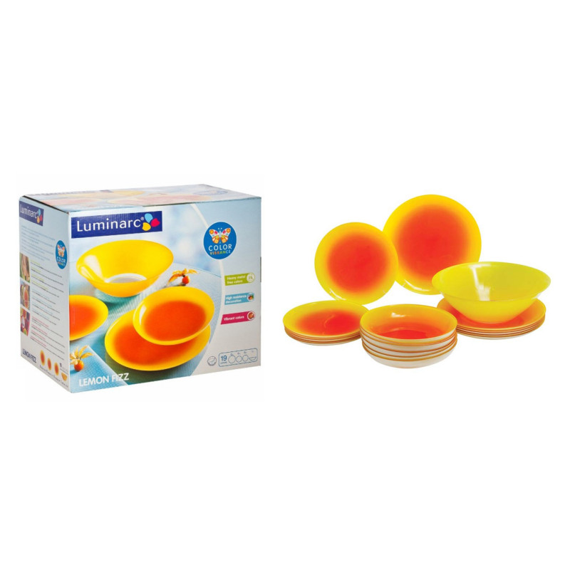 Столовый сервиз Luminarc Fizz Lemon G9572 19 пр