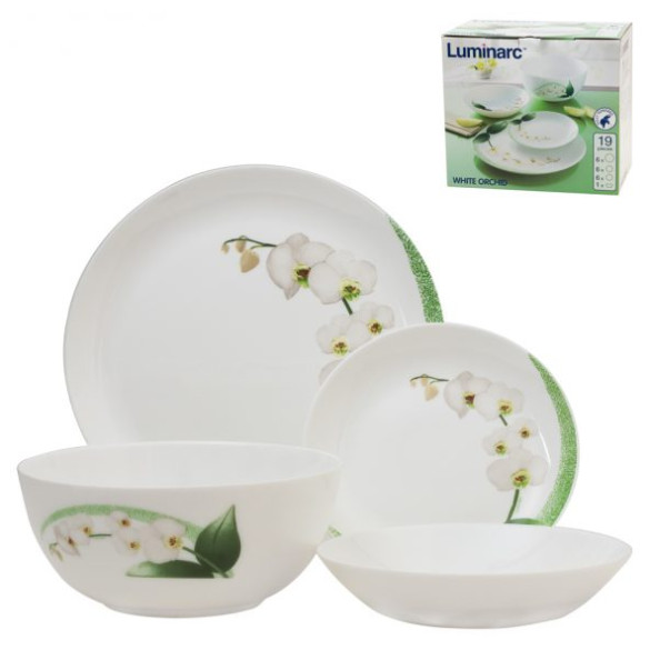 Столовый сервиз Luminarc White Orchid J7497 19 пр