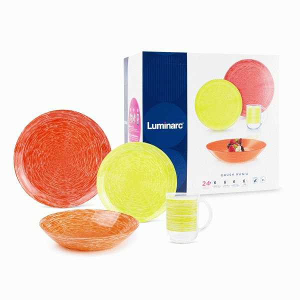 Столовый сервиз Luminarc Brashmania Mix and Match P1403 24 пр