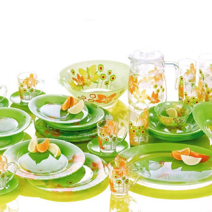 Столовый сервиз Luminarc Pop Flower Green N6733 46 пр