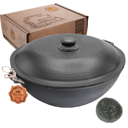 Казан узбекский с алюминиевой крышкой WOK Maysternya Т405С2 34 см
