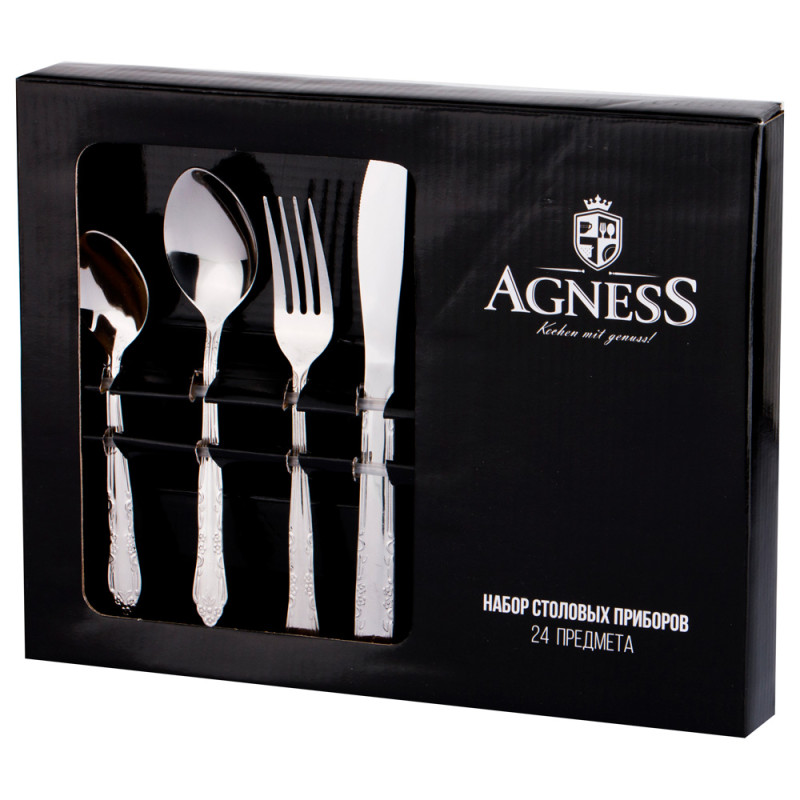 Набор столовых приборов Agness 880-501 24 пр