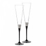 Набор бокалов для шампанского Wedgwood Vera Wang With Love Noir Silver 2 шт