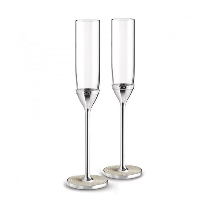 Набор бокалов для шампанского Wedgwood Vera Wang With Love Nouveau Pearl 2 шт