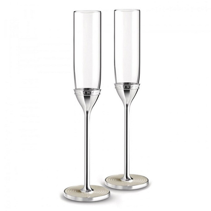 Набор бокалов для шампанского Wedgwood Vera Wang With Love Nouveau Pearl 2 шт