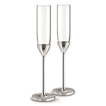Набор бокалов для шампанского Wedgwood Vera Wang With Love Nouveau Silver 2 шт