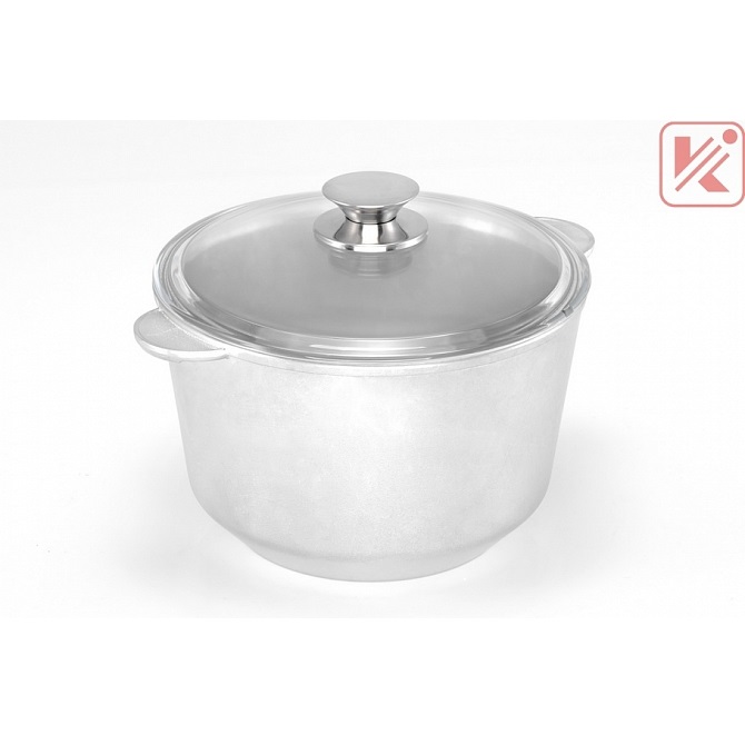 Кастрюля Виктория АЛ 3,0 л со стеклянной крышкой "Полесье"