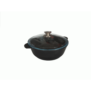 Жаровня Виктория АЛА260 со стеклянной крышкой "Diamond Induction" 26 см