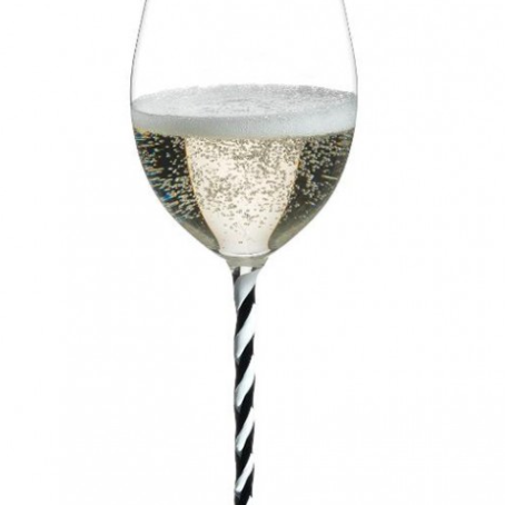 Бокал для вина Riedel Champagne Fatto a Mano черно-белый