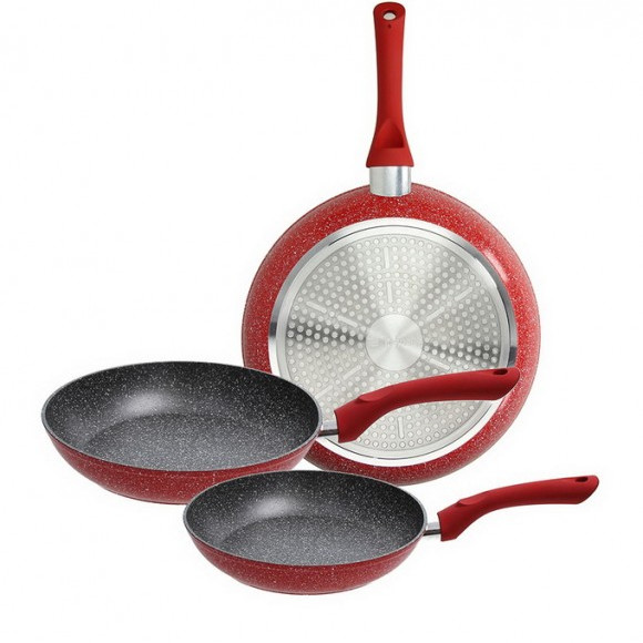 Набор сковородок Tognana Grancucina Red Stone V979133REDS 3 пр