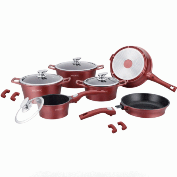 Набор кастрюль Royalty Line RL-ES2014M Red-Black