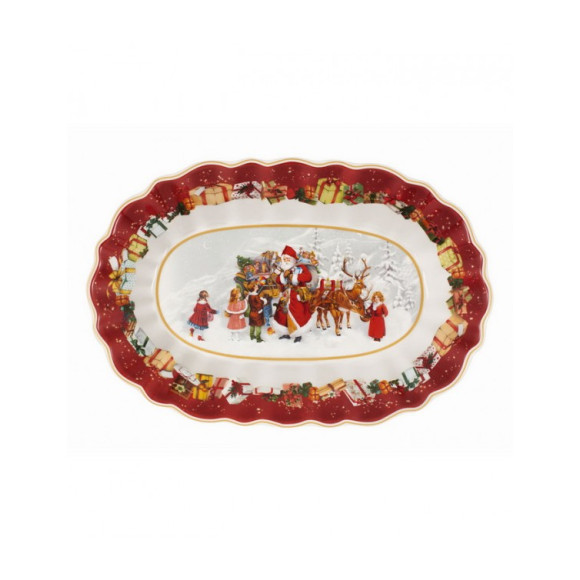 Блюдо овальное Villeroy & Boch Toys Fantasy "Санта и дети" 14-8332-2556 29х19 см