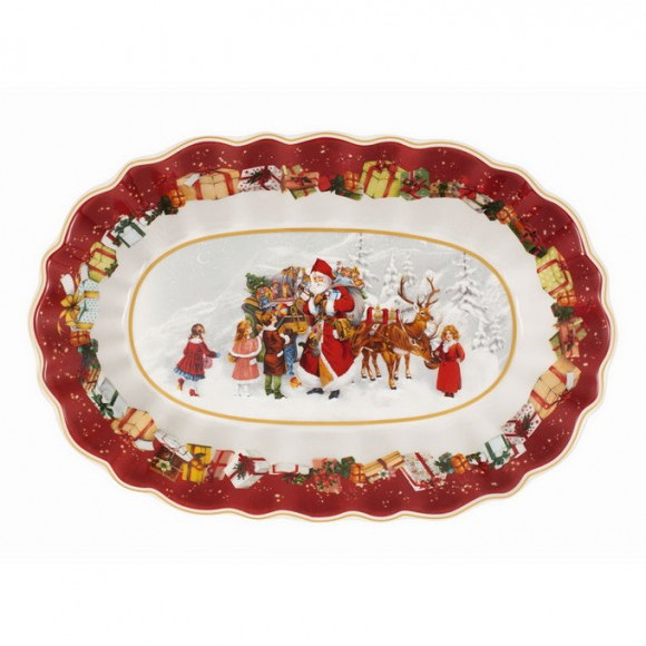 Блюдо овальное Villeroy & Boch Toys Fantasy "Санта и дети" 14-8332-2556 29х19 см