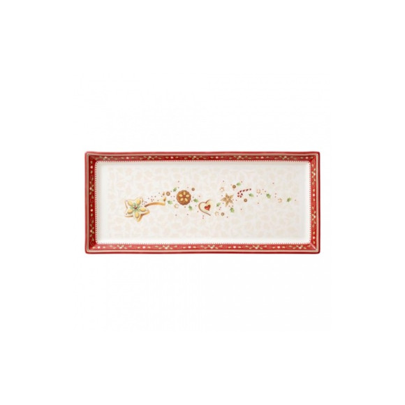 Блюдо для торта Villeroy & Boch Winter Bakery Delight узкое 14-8612-2797 39х17 см