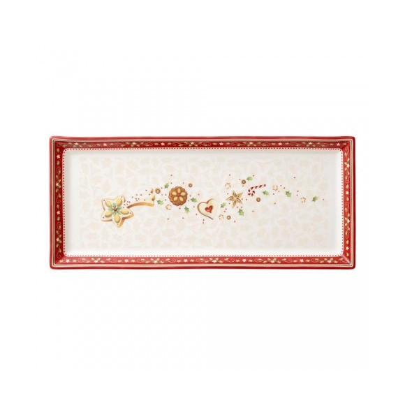 Блюдо для торта Villeroy & Boch Winter Bakery Delight узкое 14-8612-2797 39х17 см