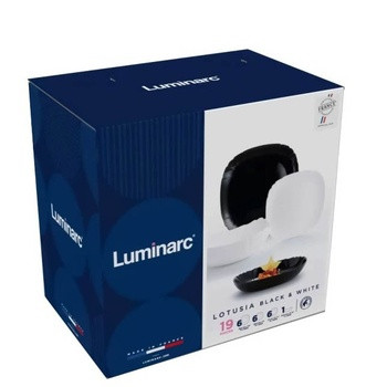 Сервиз столовый Luminarc Lotusia Black and White Q3022 19 пр.