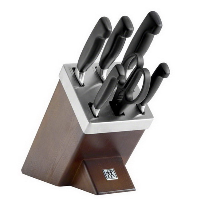 Набор ножей в подставке с заточкой Zwilling Four Star 35145-000 7 пр.