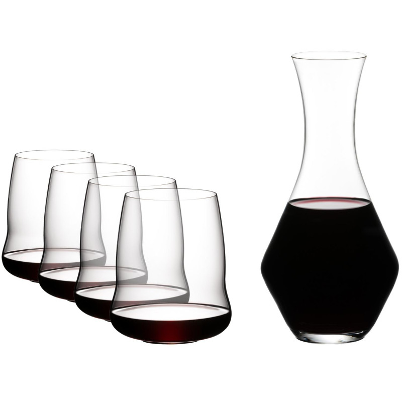 Набор бокалов с декантером Riedel Stemless wings 5789/30 5 пр.