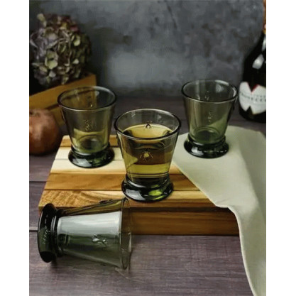 Бокалы с декором пчелы La Rochere ABEILLE VERT OLIVE 612197 260 мл
