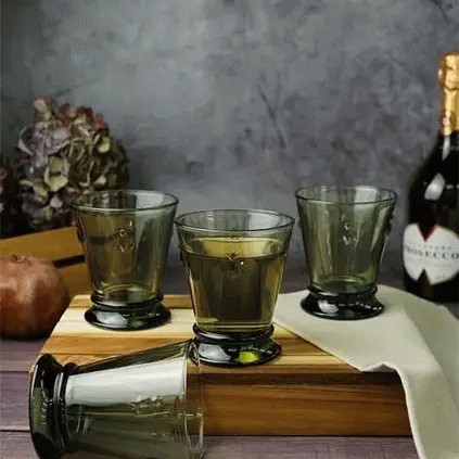Бокалы с декором пчелы La Rochere ABEILLE VERT OLIVE 612197 260 мл