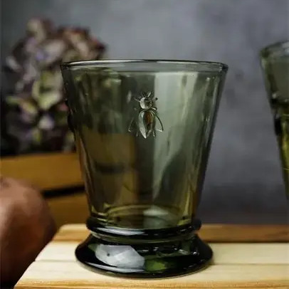 Бокалы с декором пчелы La Rochere ABEILLE VERT OLIVE 612197 260 мл