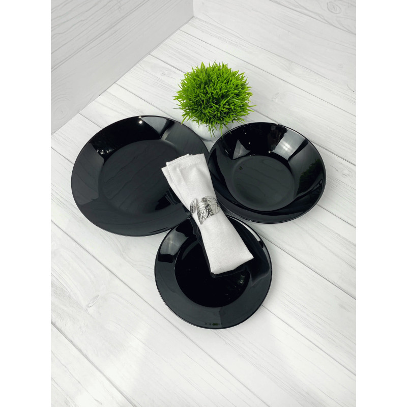 Набор столовый Luminarc ZELIE BLACK V3894 18 пр