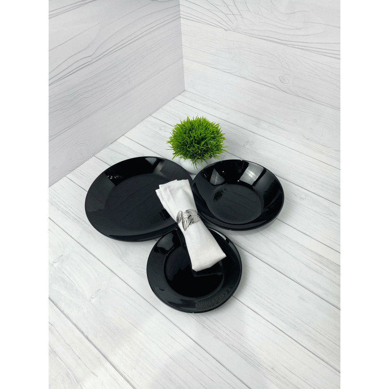 Набор столовый Luminarc ZELIE BLACK V3894 18 пр