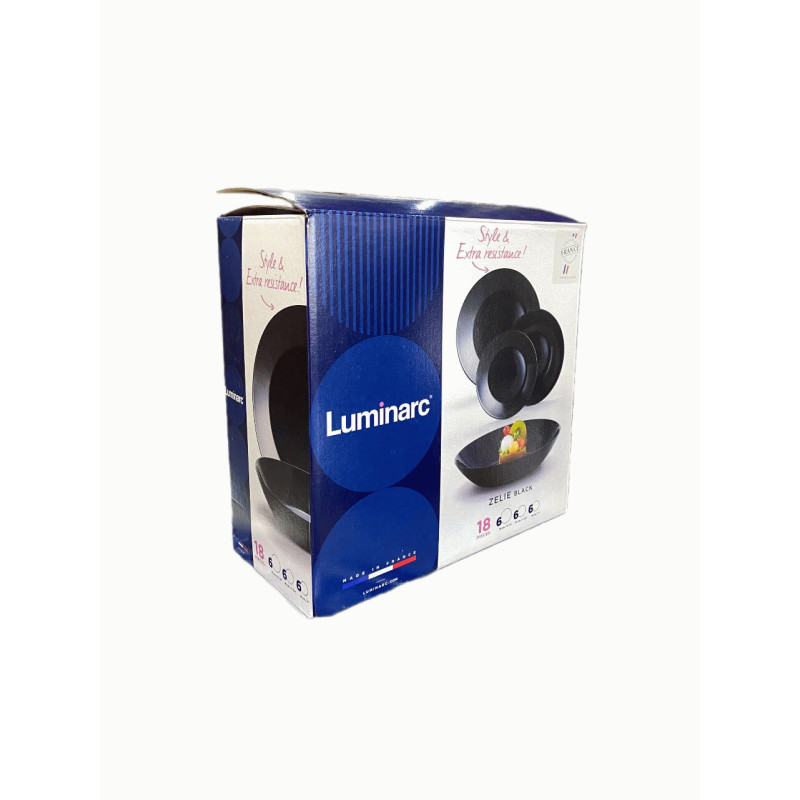 Набор столовый Luminarc ZELIE BLACK V3894 18 пр