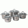 Набор посуды Kamille 4710S (ковш 1.8л; кастрюли 1.8л, 2.3л, 3.3л, 5.8л) 10 пр.