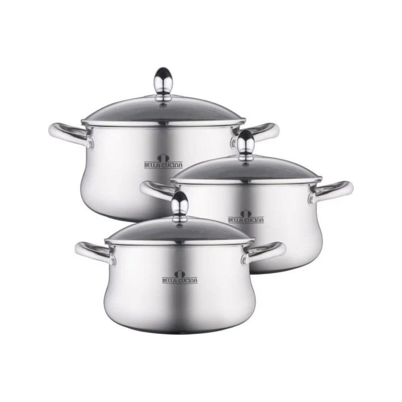 Набор посуды Bella Cucina BC-2143 3,6/4,4/5,6л 6 пр.