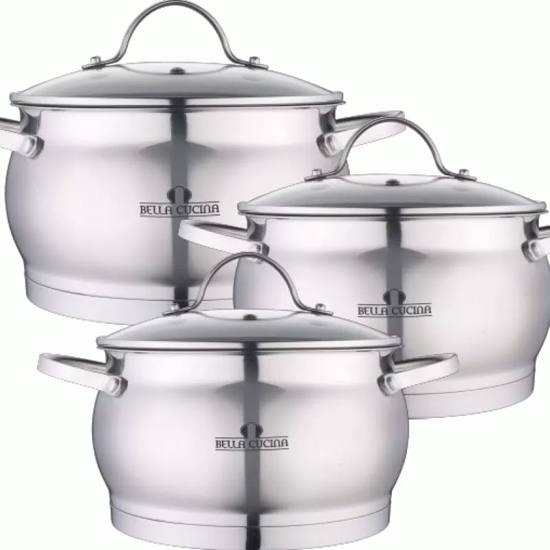 Набор посуды Bella Cucina BC-2152 3,1/5/8,5л 6 пр.