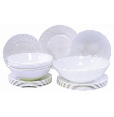 Cервиз столовый W-19I/WHITE 19 пр. без деколи